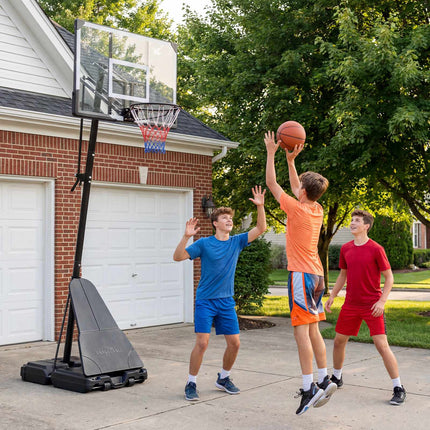 Regulējams āra basketbola grozs ar triecienizturīgu pamatni