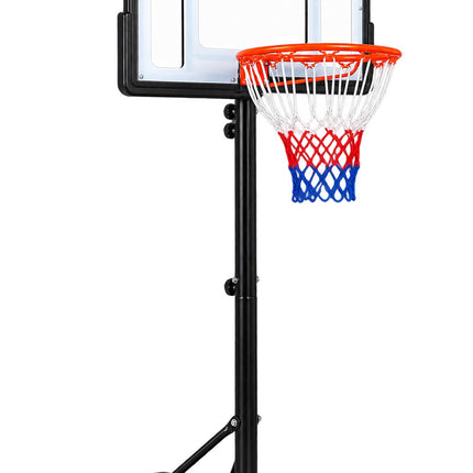 Regulējams āra basketbola grozs ar riteņiem, 2,15–2,6 m augstums