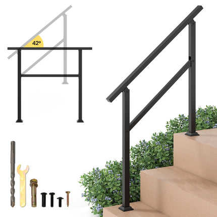 Regulējama āra kāpņu margu konstrukcija, 104 cm, metāla