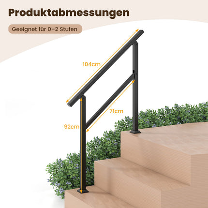 Regulējama āra kāpņu margu konstrukcija, 104 cm, metāla