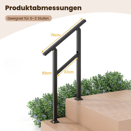 Regulējamas āra kāpņu margas, 70 cm, metāla, 150 kg celtspēja