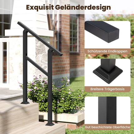 Regulējamas āra kāpņu margas, 70 cm, metāla, 150 kg celtspēja