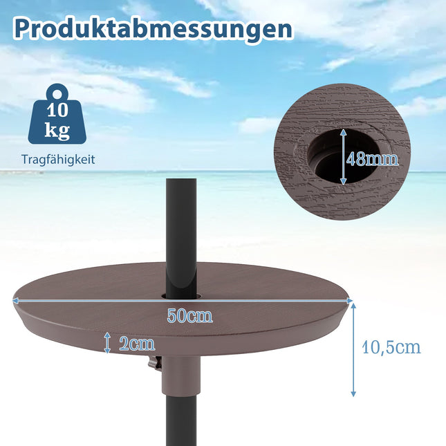 Regulējams āra saulessarga galds ar 38-48 mm caurumu