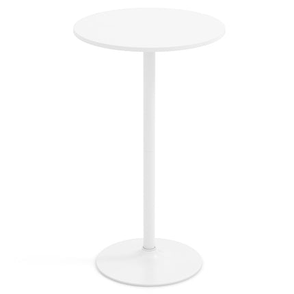 Regulējams apaļš bistro galds - 2 augstumi, 60 cm, balts