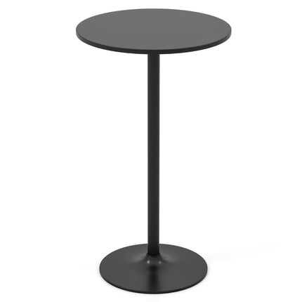 Regulējams apaļš bistro galds - 60 cm, melns, 2 augstumi