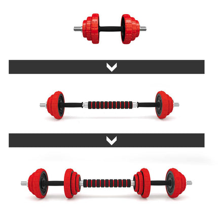 Regulējamas gumijotas hanteles 20 kg