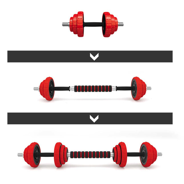 Regulējamas gumijotas hanteles 20 kg