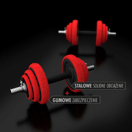 Regulējamas gumijotas hanteles 20 kg