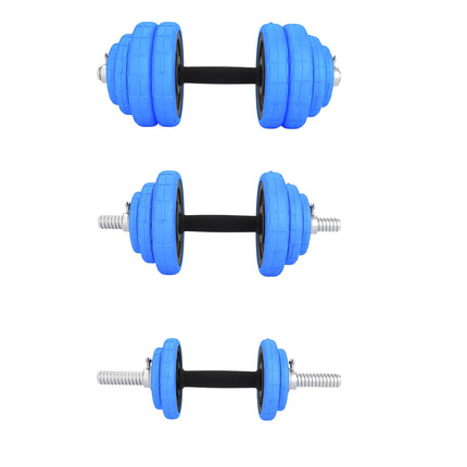 Regulējamas gumijotas hanteles, 30 kg, stienis iekļauts