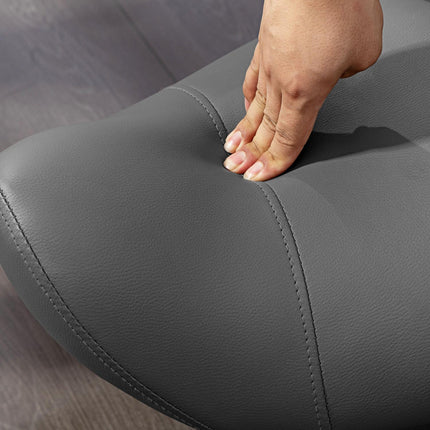 Regulējams seglu krēsls, melna mākslīgā āda, 120 kg celtspēja