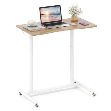 Regulējams, vertikāls rakstāmgalds, C formas, 70-106 cm, mobils