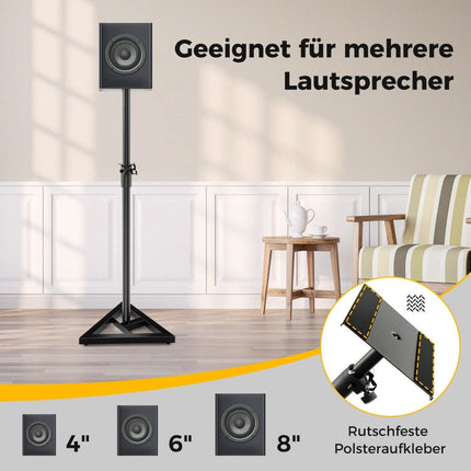 Regulējami skaļruņu statīvi, 97-157 cm, celtspēja 50 kg, melni