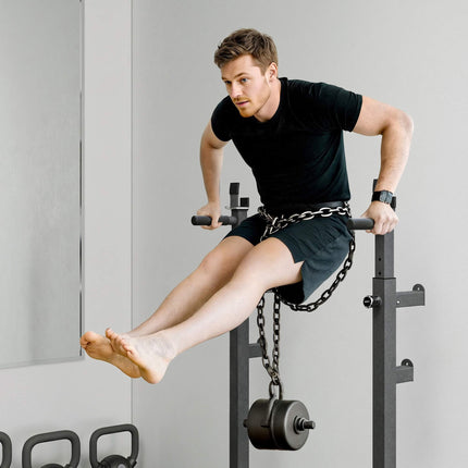 Adjustable Squat Rack with Safety Locks, Up to 150 kg, Steel, Black