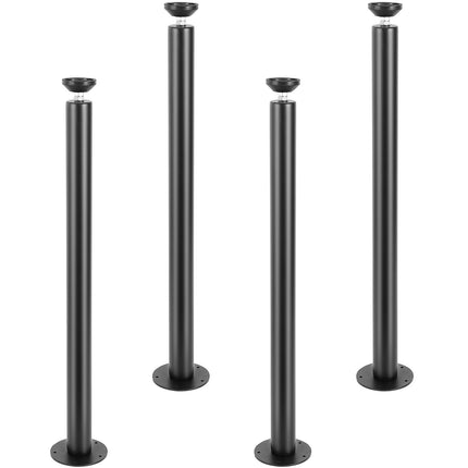 Adjustable Steel Desk Legs Set of 4, 28 Inch, Black