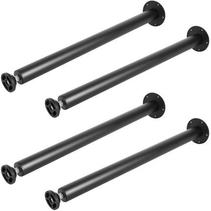 Adjustable Steel Desk Legs Set of 4, 28 Inch, Black