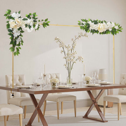 Adjustable Table Arch Stand With Clamps, Gold 28–98 In