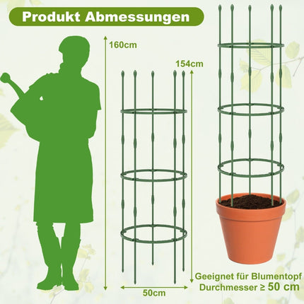 Regulējams tomātu augu atbalsta būru komplekts - 154 cm, 3 gab.
