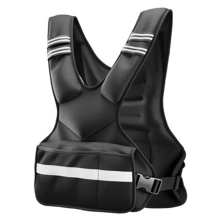 Adjustable Weighted Vest, 40 lb, 8 Removable Packs, Reflective