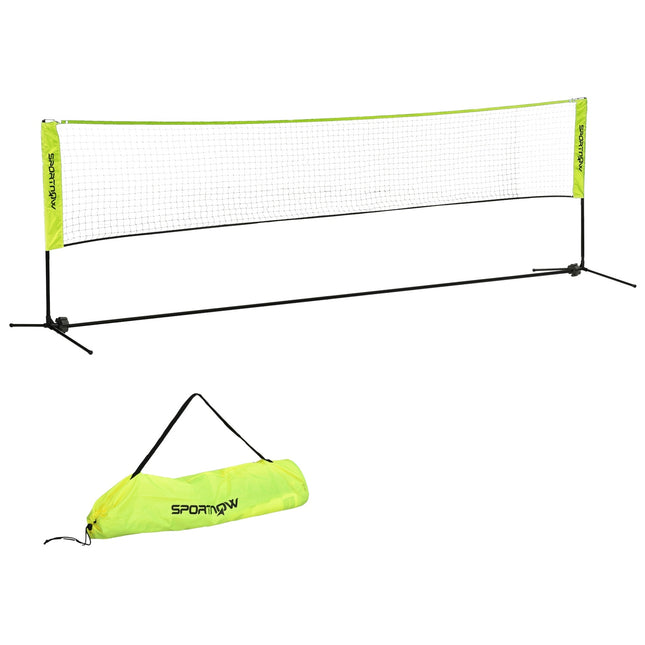 Badmintona tīklu komplekts, salokāms tenisa tīkls, 103/120/155 cm, regulējams augstums iekštelpām, āra badmintona tīkls, volejbola tīkls ar transportēšanas somu, metāls, poliesters, dzeltens