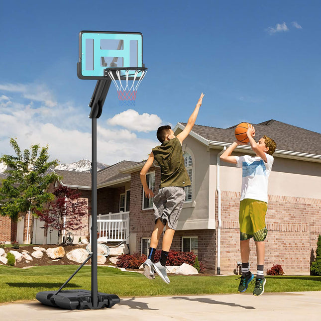Basketbola grozs ar statīvu, 146-236 cm, regulējams augstums, basketbola statīvs ar 71x45 cm aizmugurējo sienu, pārnēsājama grozu sistēma pusaudžiem, pieaugušajiem, basketbola sistēma iekštelpām un āra lietošanai |
