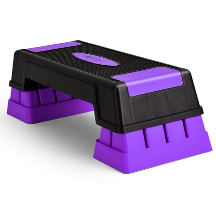 Aerobikas pakāpienu platforma, 3 līmeņu regulējams augstums, violeta