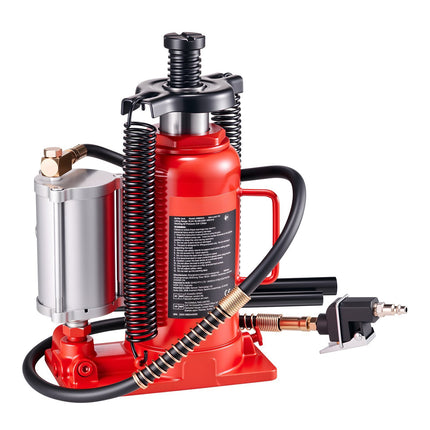 Air Hydraulic Bottle Jack, 20 Ton, 260–495 mm Lift