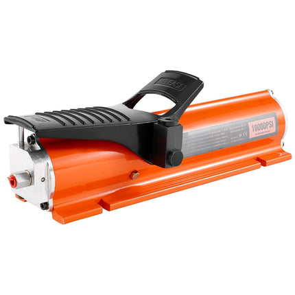 Air Hydraulic Foot Pump, 10000 PSI, 0.69 L Reservoir, 2 m Hose