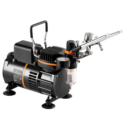 Airbrush Kit With Dual-Fan Compressor, 3 Airbrushes