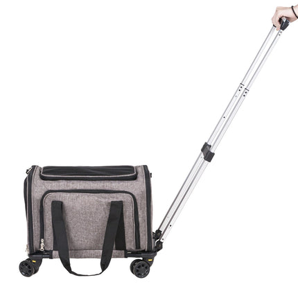 Airline-Approved Rolling Cat Carrier, Wheels, 25 lb