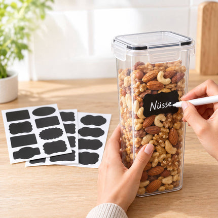 Airtight Food Storage Container Set with Click-Lock Lids, 10 Pieces, Tall