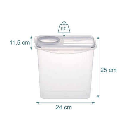 Hermētiski pārtikas uzglabāšanas konteineri, 3,7 l, 6 gab. iepakojumā