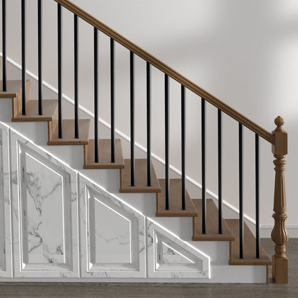 Aluminum Stair Balusters, 51 Pack, 26 In, 3/4 In Round