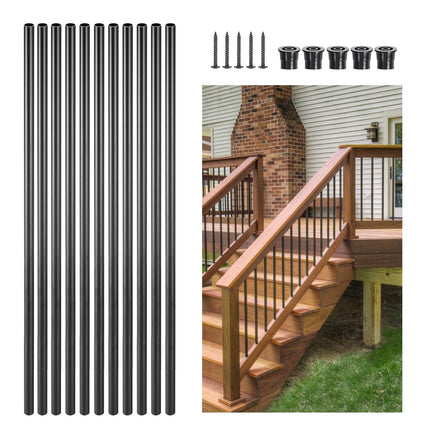 Aluminum Stair Balusters 51 Pack, 32 In, 3/4 In Round