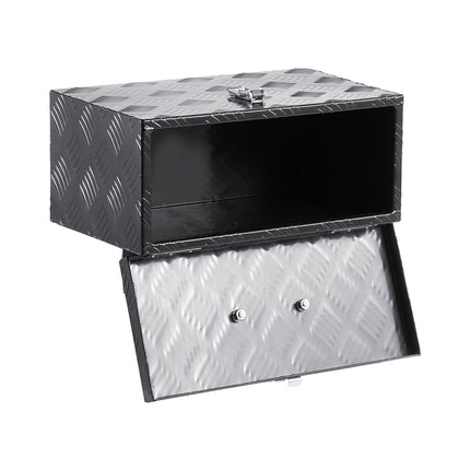 Aluminum Truck Bed Tool Box, 16 x 7.5 x 10 in, Black