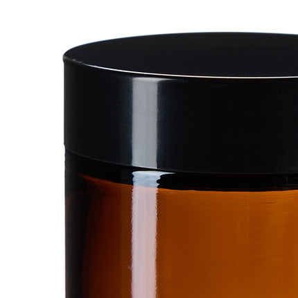 Dzintara krāsas stikla krēma burciņas, 60 ml, UV aizsardzība, hermētiskas