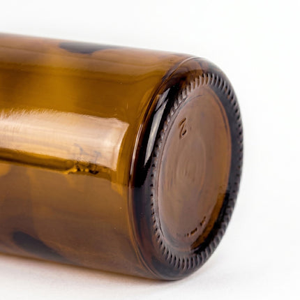 Dzintara krāsas stikla pudelītes ar pilinātāju, 100 ml, 12 pudelīšu komplekts