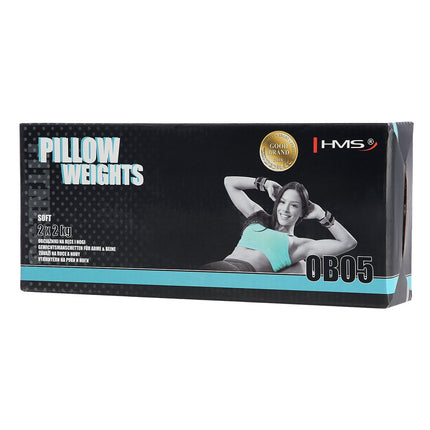 Potīšu un plaukstas locītavu atsvari, 2 x 2 kg, pelēki