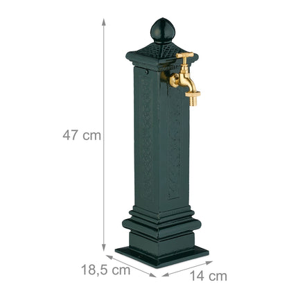 Antīka metāla kolonnas strūklaka, 47 cm