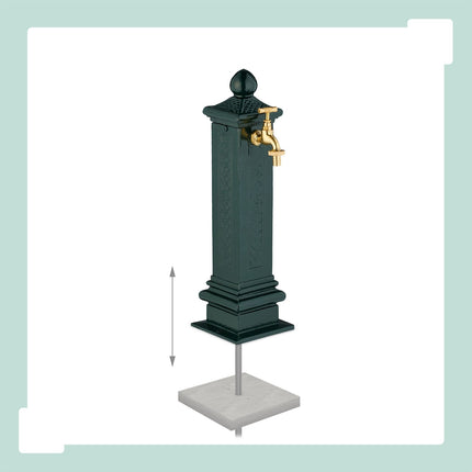 Antīka metāla kolonnas strūklaka, 47 cm