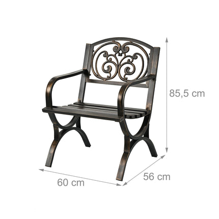 Antique Metal Garden Armchair – Vintage Outdoor Seating