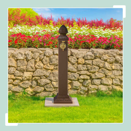 Antīka metāla dārza strūklaka ar krānu, 81 cm