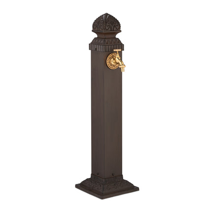 Antīka metāla dārza strūklaka ar krānu, 81 cm