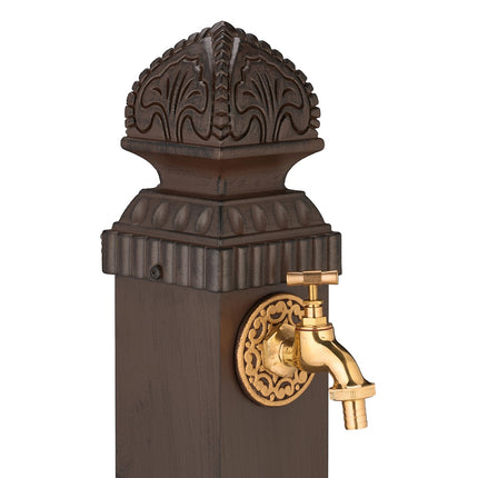 Antīka metāla dārza strūklaka ar krānu, 81 cm