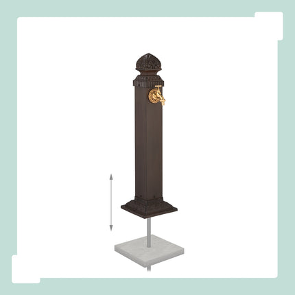 Antīka metāla dārza strūklaka ar krānu, 81 cm
