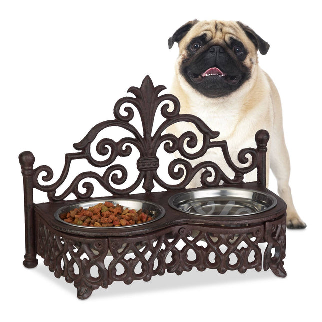 Antique-Style Dog Feeder Bar