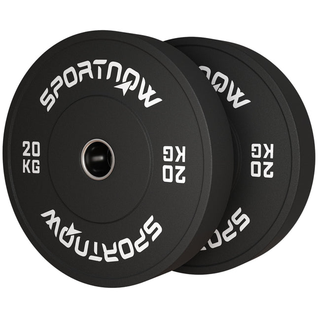 2 hanteļu svaru komplekts, 2 x 20 kg svari, svaru plākšņu komplekts, svaru plākšņi 5 cm hanteļu stienim, Ø 50 mm urbums, melni