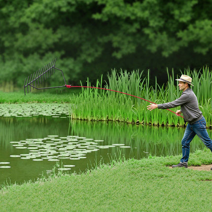 Aquatic Weed Rake 24 In, Double-Sided, 30 Ft Rope