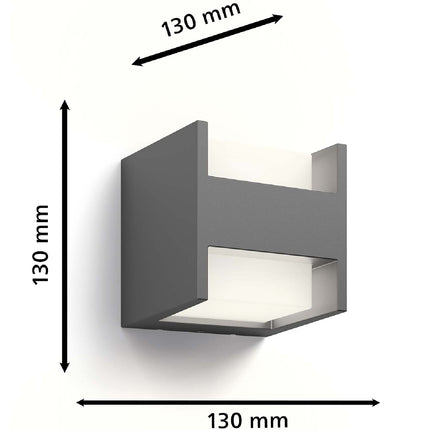 Arbor Wall Lamp Ultra Efficient LED 2x3.8W 800lm Anthracite