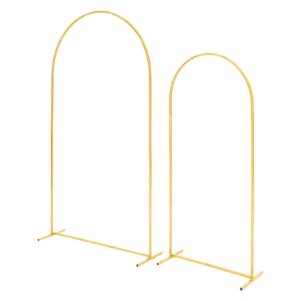 Arch Backdrop Stand Set of 2, Gold Metal 2.2 m and 1.8 m