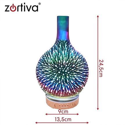 Aroma Diffuser Humidifier 200 ml with RGB LED Light, Up to 6 Hours, 7 Colours